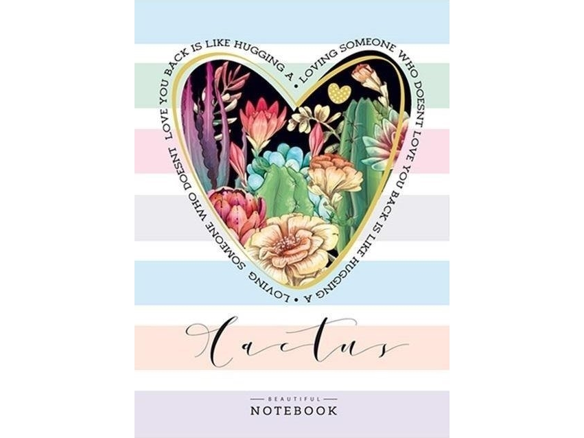Fresh Decorative Notebook 64 Pages Checkered Heart |