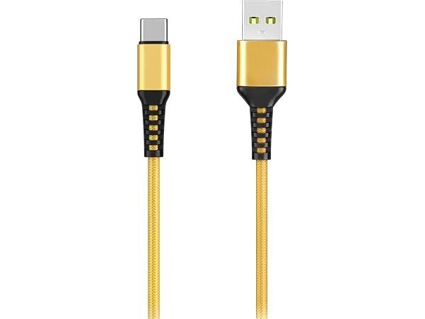 Usb-Kabel Denmen Usb-A Auf Usb-C 1 M Gold (29358)