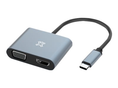 Xtrememac - Videoadapter - Usb-C Han Til Hd-15 (Vga), Hdmi Hun - Sidereal-Grå - 4Kx2k30 Hz Support (Hdmi), 1080P Support 60 Hz (Vga)