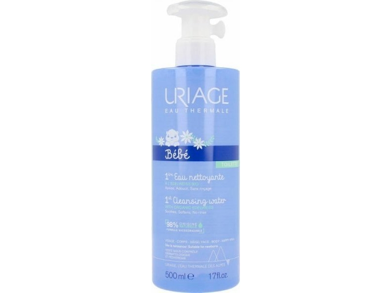 Uriage Bébé 1st Cleansing Water with Organic Edelweiss 500 ml