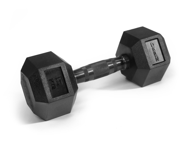 Dumbbell Zipro Zipro Dumbbell Hex Rubberized Steel 5 Kg