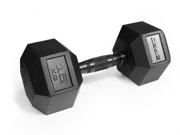 Dumbbell Zipro Zipro Dumbbell Hex Rubberized Steel 15 Kg