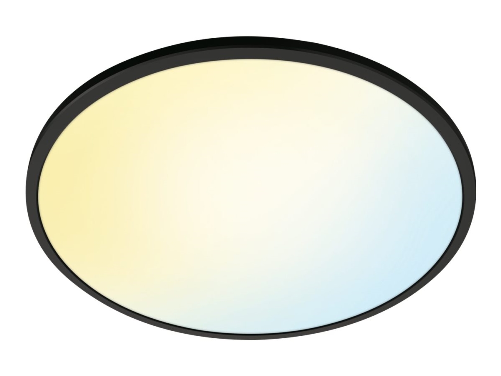 WiZ Super Slim - Loftslampe - LED - 32 W - tunbar hvid - 2700-6500 K - rund - sort