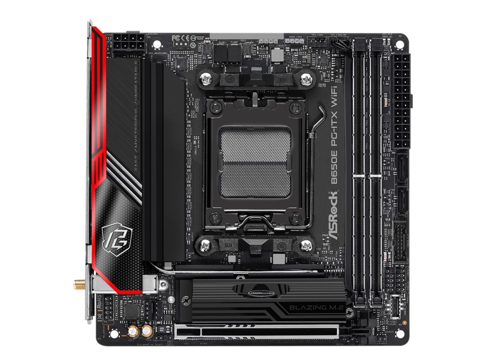 Asrock B650e Pg-Itx Wifi, Amd, Buchse Am5, Amd Ryzen 5, Amd Ryzen 7, Amd Ryzen 9 7Th Gen, Ddr5-Sdram, 64 Gb, Dimm
