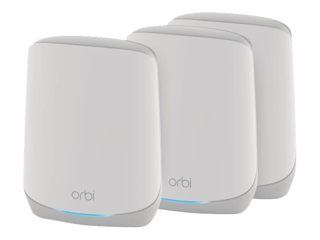 Netgear Orbi Rbk763s - Wi-Fi-System (Router, 2 Extendere) - Op Til 7500 Sq.Ft - Mesh - Gige - 802.11A/B/G/N/Ac/Ax - Tri-Band