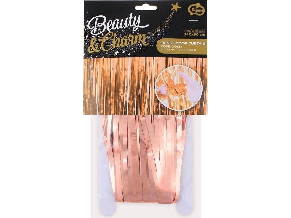 GoDan Gardin rosa gull 90x240cm
