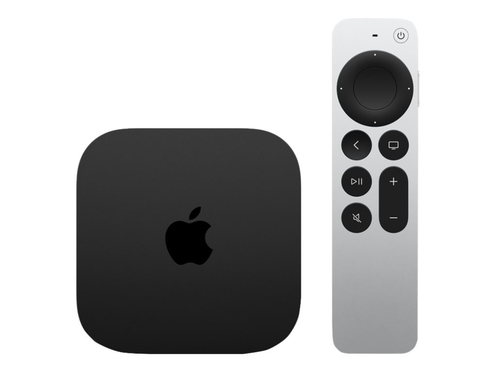 Apple TV 4K (Wi-Fi + Ethernet) - 3:e generationen - AV-spelare - 128 GB - 4K UHD (2160p) - 60 fps - HDR | Smarta hem - Smart hemkontroll och plattformar - Apple Homekit | GameStuff