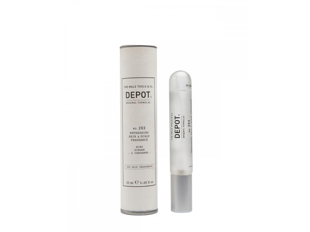 Depot No. 203 Hair Treatments hair scent mist til mænd, mint, ingefær & kardemomme, 20 ml