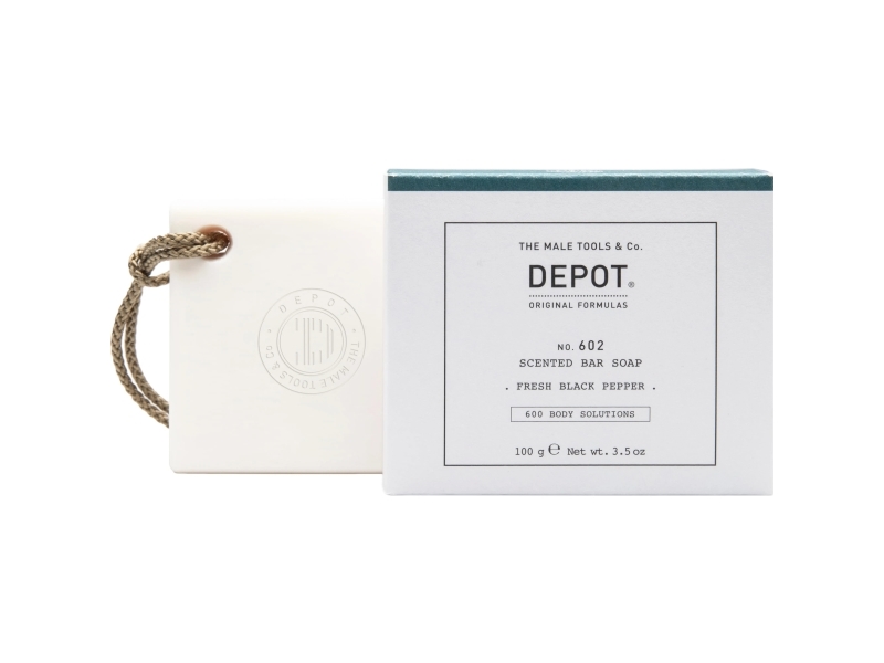 Depot, 600 Body Solutions No. 602, Botanical Complex, Cleansing, Fresh Black Pepper, Scented Soap Bar , Spicy Notes, 100 g