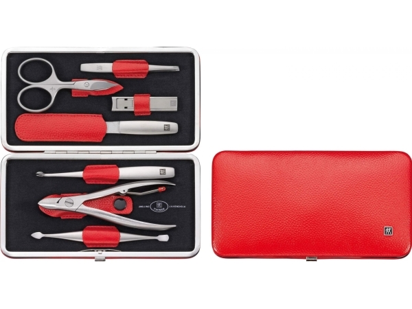 Henckels Twinox Manicure Set Dauphine Red Z Comp 7 Pieces Combs Nail Cleaner Tweezers Nn File Di I | Hudvård - Fotvård - Övriga | GameStuff