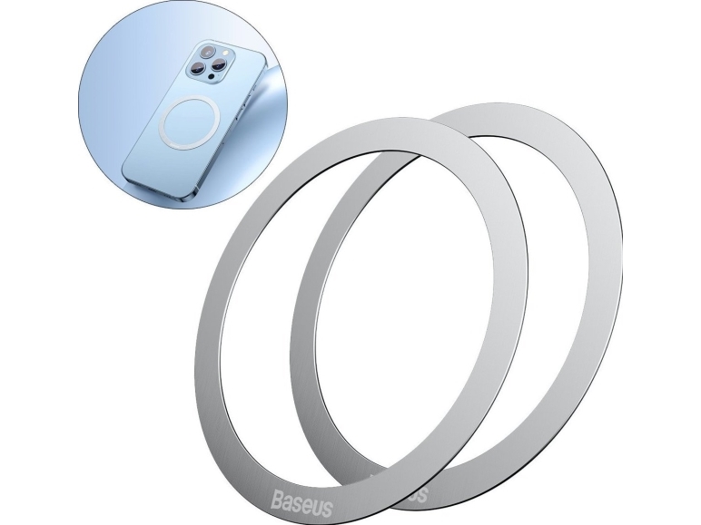 Baseus Halo Magnetring Für Telefon, Magsafe (Silber)