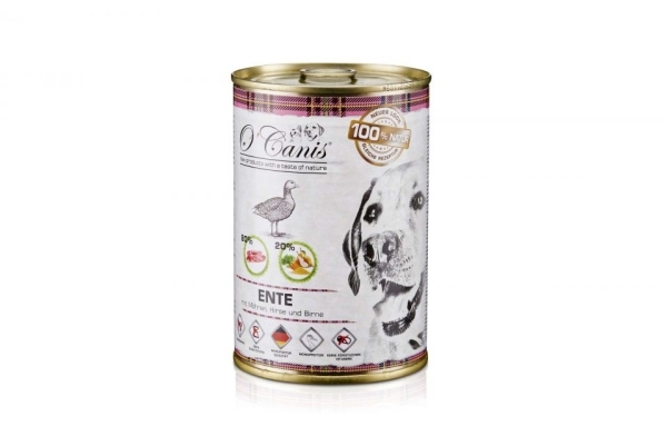 O-Canis Hundefutter Aus Der Dose Nassfutter Ente, Hirse Und Karotten 400 G
