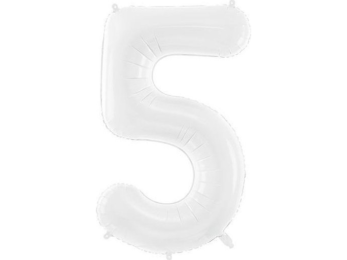 Foil Balloon 5 86Cm White