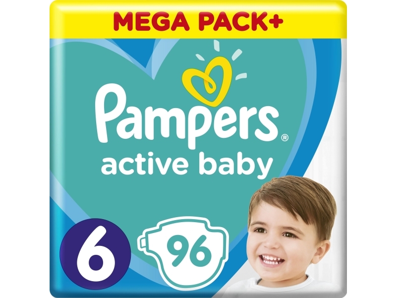 Se Pampers Active Baby Bleer 6, 13-18 Kg, 96 Stk. hos Computersalg.dk
