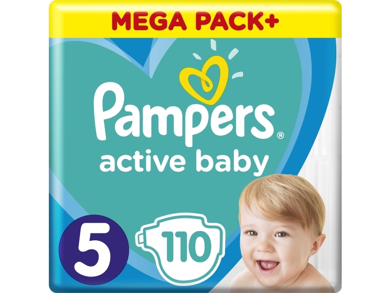 Se Pampers Active Baby Mega Pack 5 Diaper Set (11-16 Kg) 110 Pcs. hos Computersalg.dk