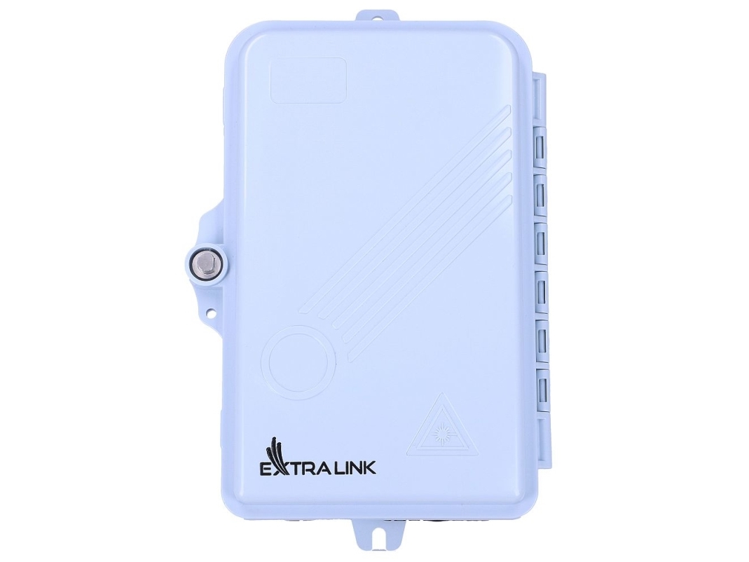 Extralink Sonia 6 Core Fiber Optic Distribution Box, Grå, Acrylonitrilbutadienstyren