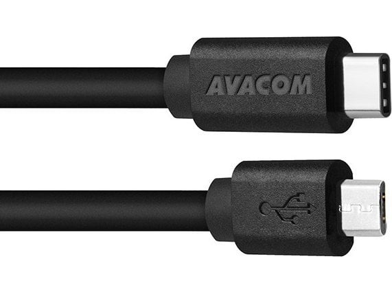 Avacom Duomenų Ir Įkrovimo Kabelas Usb Type-C - Micro Usb, 100Cm, Juodas
