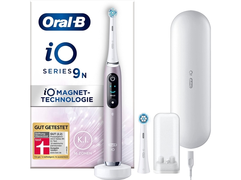 Oral-B Io Series 9N - Erwachsener - Rotierende-Vibrierende Zahnbürste - Tägliche Pflege - Zahnfleischpflege - Sensibel - Für Weiße Zähne - Rose - 2 M