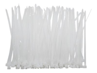 Qoltec - Kabelbånd - 16 cm - hvid (pakke med 100)