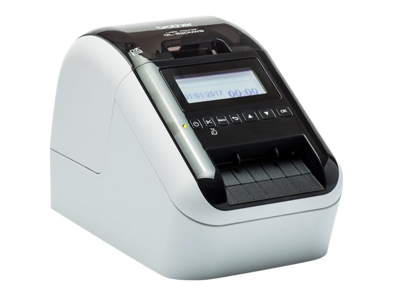 Brother QL-820NWBc - Etikettskrivare - dubbelfärgad (monokrom) - direkt termisk - Rulle (6,2 cm) - 300 x 600 dpi - upp till 110 etiketter/min - USB 2.0, Bluetooth 5.2, Wi-Fi(n), LAN - kniv - glänsande svart, vit | Skrivare - Andra kontorsmaskiner - Labelskrivare | GameStuff