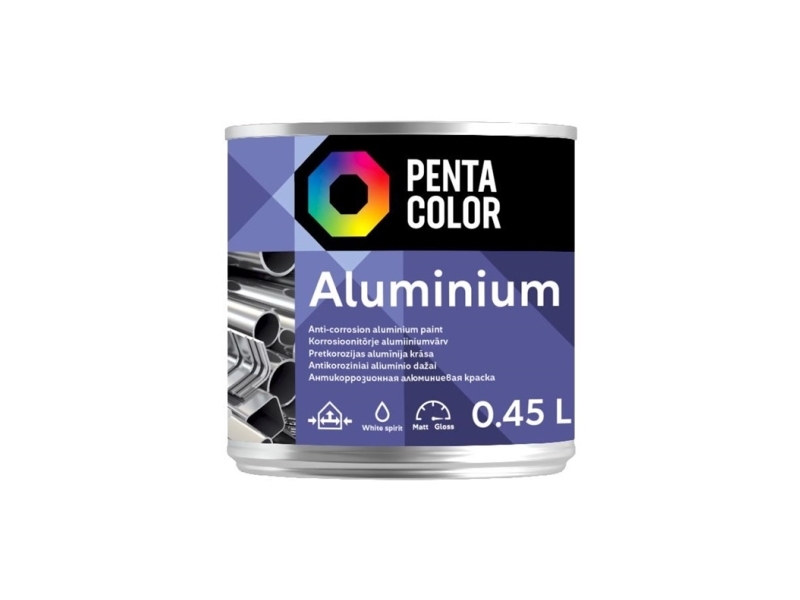 Pentacolor aluminiumsmaling ALIUMINIUM 0,45 l