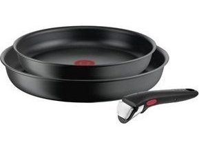 Tefal | Keptuvė Rinkinys | L7649253 Ingenio Ultimate | Kepimas | Skersmuo 24/28 Cm | Tinka Indukcinei Kaitlentei | Nuimama Rankena | Juodas