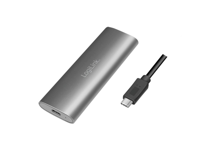 Logilink Ua0389 - Externes M.2 Nvme & Sata Hdd/Ssd Gehäuse Usb 3.1 Silber - Gehäuse - Usb 3.0
