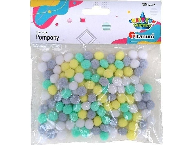 Titanum Polyester pomponger 10mm mix 120st | Skola & Hobby - Festdekorera - Klistermärken | GameStuff