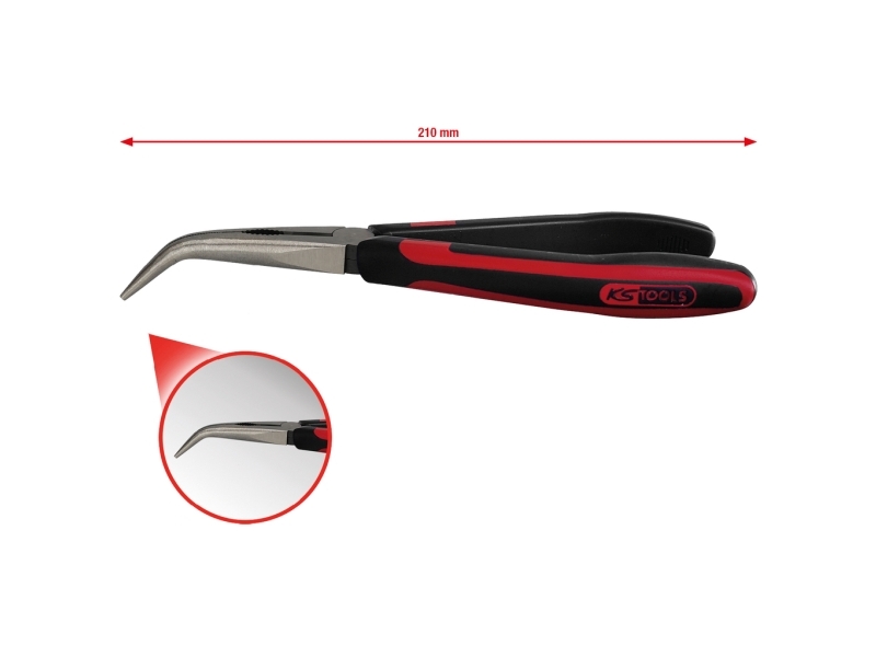 KS Tools 115.2113, Stål, Sort, Rød, 21 cm, 185 g