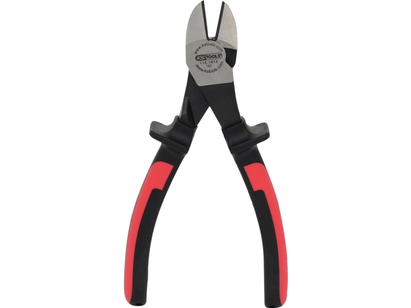 Ks Tools 115.1013, Diagonal Tang, Stål, Sort, Rød, 180 Mm