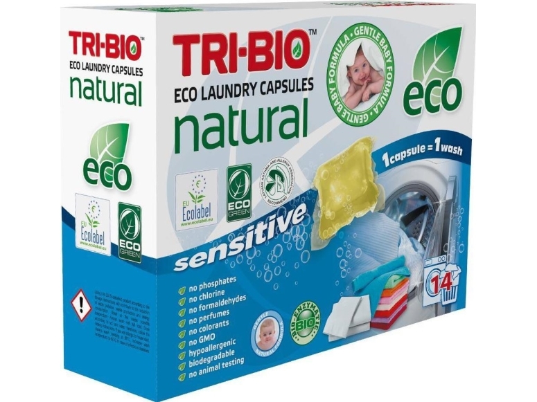 Tri-Bio Sensitive Vaskekapsler, 14 Stk.