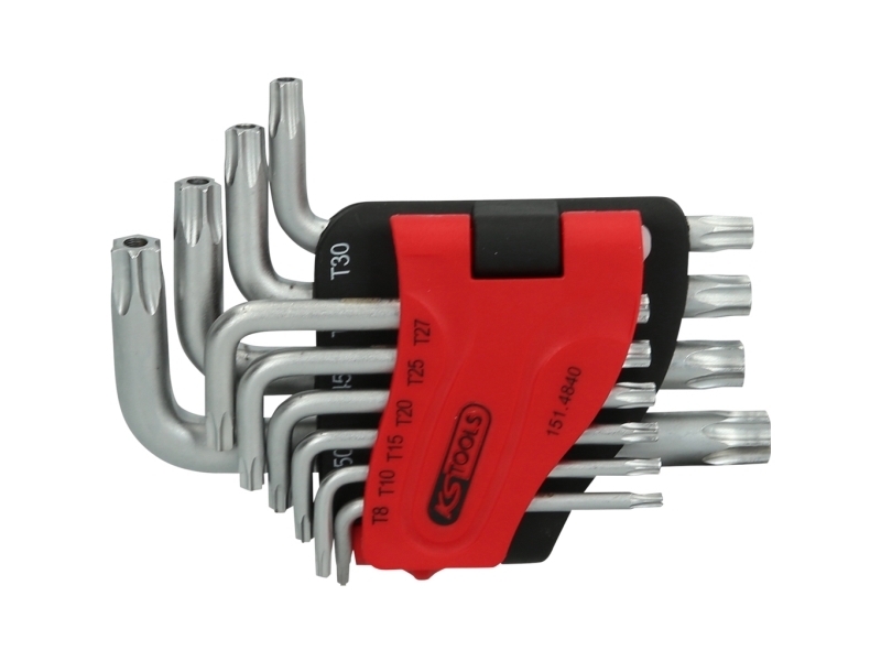 KS Tools 151.4840, L-torx nyckel, Metallisk, Kromvanadinstål, 224 g, 10 styck | Verktyg & Verkstad - Skruvmejsel - Sexkantnycklar | GameStuff