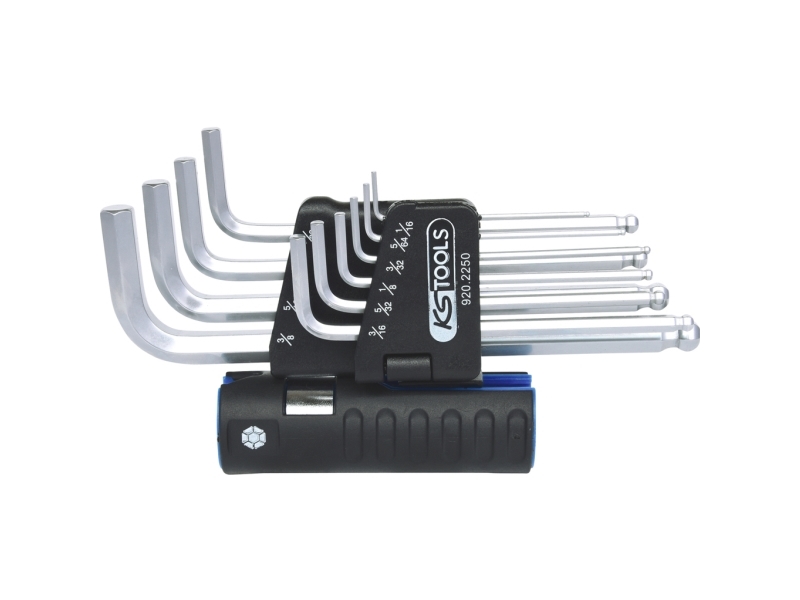 Ks Tools 920.2250 Unbrako Winkelschraubendreher-Set 5/64 Zoll, 3/32 Zoll, 1/8 Zoll, 5/32 Zoll, 3/16 Zoll, 1/4 Zoll, 5/16 Zoll, 3/8 Zoll, 1/2