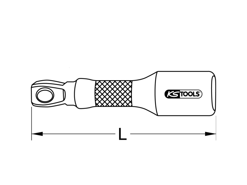 Ks Tools 918.1264, Enkelt Element, Forlængelsesbjælke, Krom Vanadium Stål, Krom, 50 Mm, 1 Stk