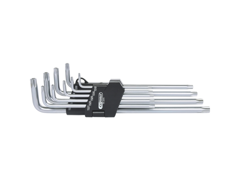 Ks Tools 151.2470 Vinkelskruetrækker-Sæt Ts 10, Ts 15, Ts 20, Ts 25, Ts 27, Ts 30, Ts 40, Ts 45, Ts 50 9 Dele