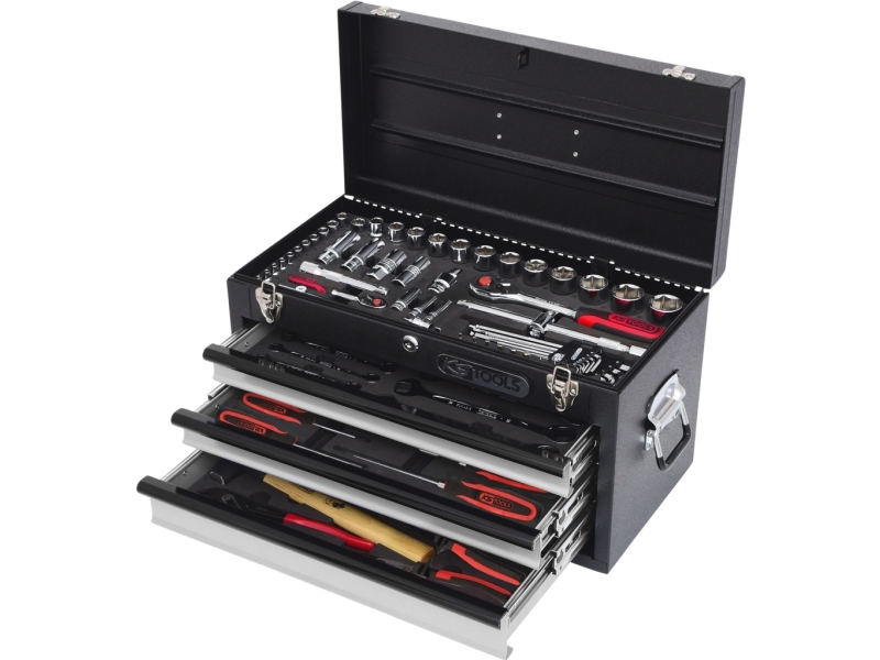 KS Tools 918.0100, Krom-vanadium-stål, 19,5 kg, 99 værktøjer