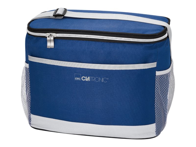 Clatronic KT 3720 - Bärbart kylskåp - ytterdörr - bredd: 32 cm - djup: 25 cm - höjd: 25 cm - 15 liter - blå/grå | Utomhus - Outdoor utrustning - Kylare | GameStuff