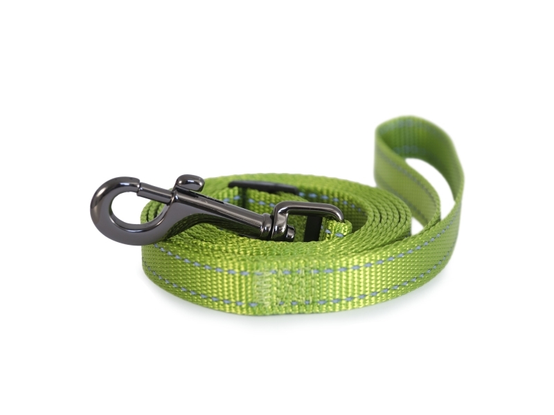 Dogman Iris Justerbar Nylon Hundeline Grøn Lille 10mm 120-200cm