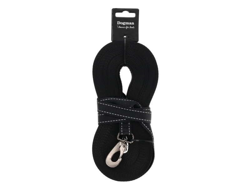 Dogman Spårlina Iris Vävd Svart 15m 15m | Sällskapsdjur - Hund - Träning av hund och ägare | GameStuff