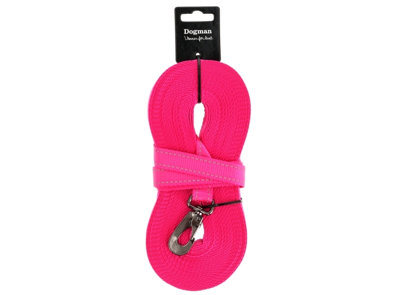 Dogman Spårlina Iris Vävd Rosa 15m 15m | Sällskapsdjur - Hund - Träning av hund och ägare | GameStuff