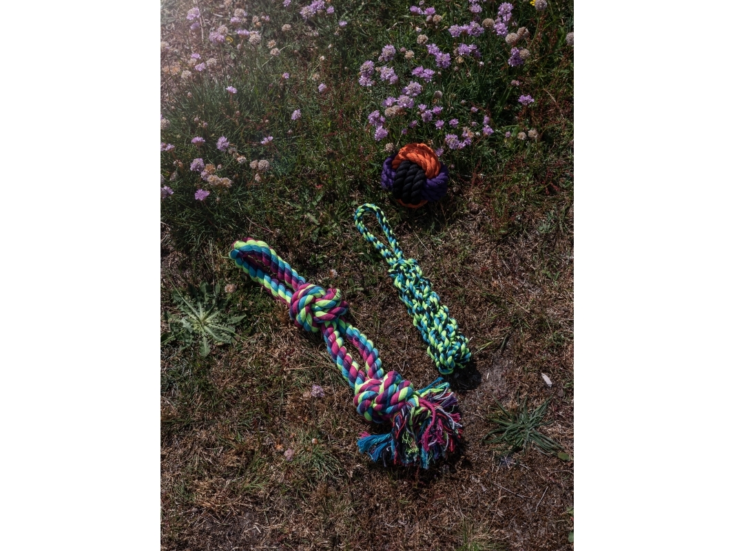 Dogman Legetøj Reb Dobbelt Med Knuder 45Cm