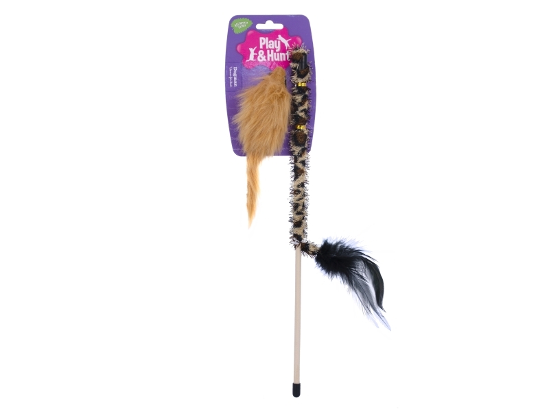 Katte-drillepind med Mus & Katteurt 42cm