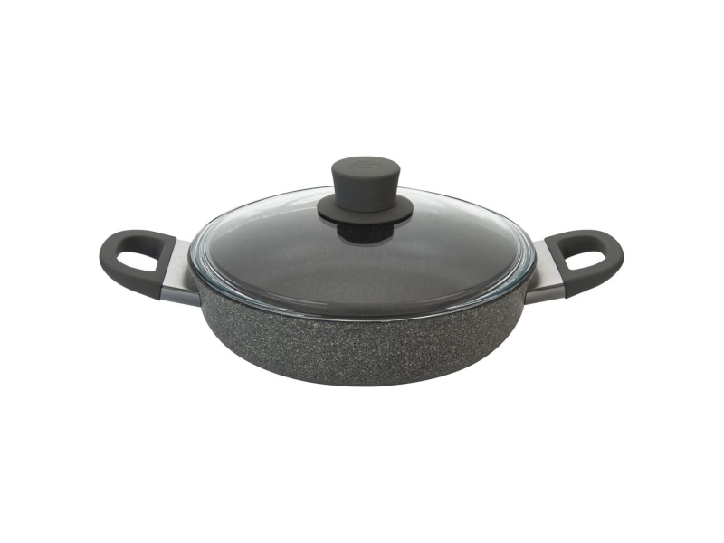 Ballarini Murano Dyb Stegepande Med 2 Håndtag Og Granitlåg 24 Cm 75002-942-0