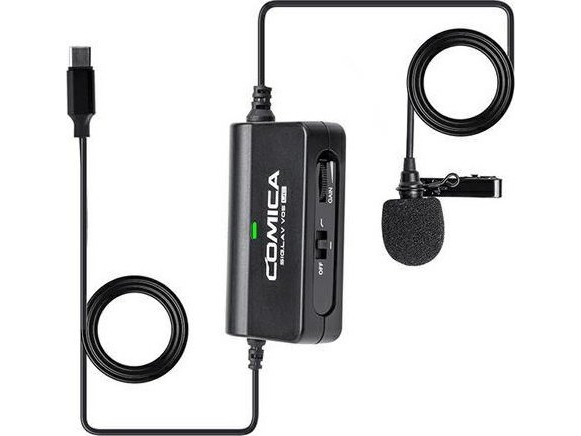 Mikrofonas - Comica SIG.LAV V05UC lavalier 3.5mm TRRS juodas