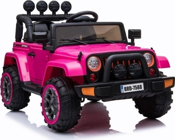 Lean Cars elbil för barn Jeep BRD-7588 4x4 rosa | Utomhusleksaker - El & Bensinfordon - Elbilar för barn 6V | GameStuff