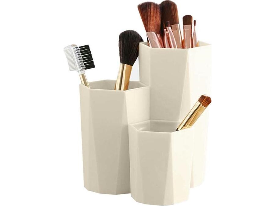 Aptel AG605E ORGANIZER FOR COSMETICS BRUSHES CONTAINER 3 COMPARTMENTS white | Datortillbehör - Övriga datortillbehör - Övriga tillbehör | GameStuff