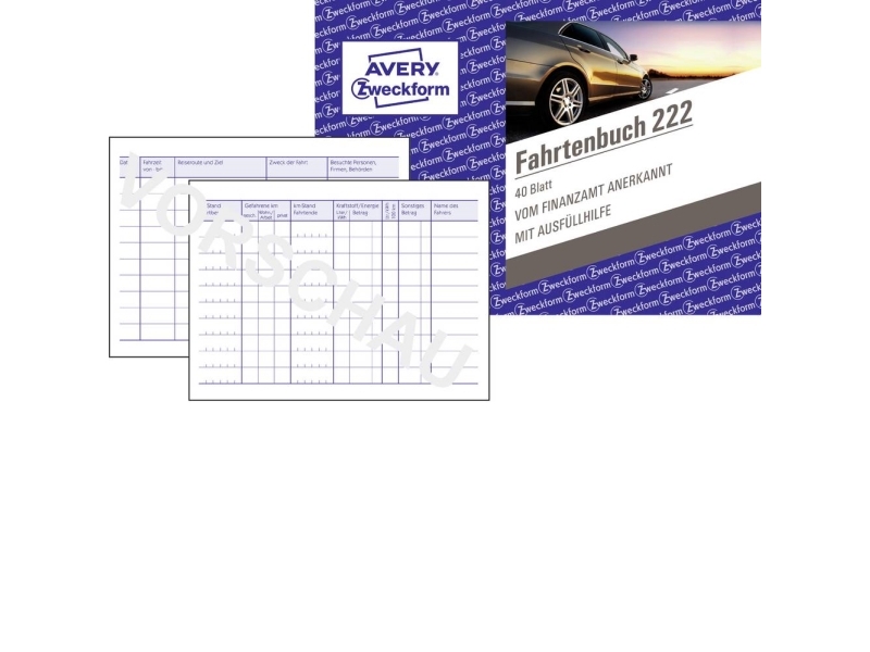 Avery 222, Hvid, Pap, A6, 148 x 105 mm, 40 Sider, 1 stk