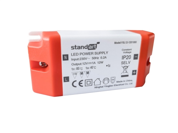 Strømforsyning Standart POWER ADAPTER LED 12W 1A 12V DC IP20