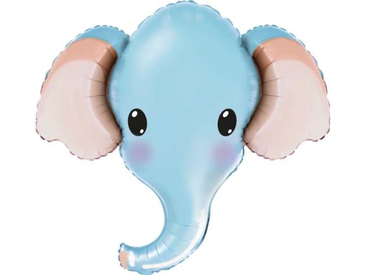 Flexmetal 24 Zoll Fx Folienballon - Elefant (Blau), Verpackt