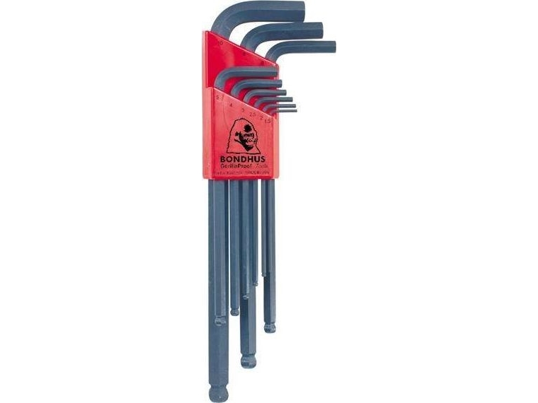 Bondhus® sexkantsuttagssats BLX 9 M med kula, metriskt 1,5-2-2-2,5-3-4-5-5-6-8-8-10mm